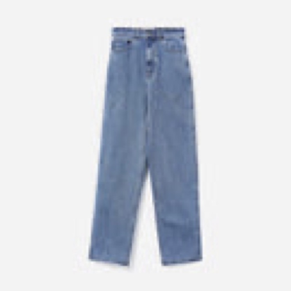 Everlane Women's Cheeky Straight Cropped Leg Jeans Medium Blue